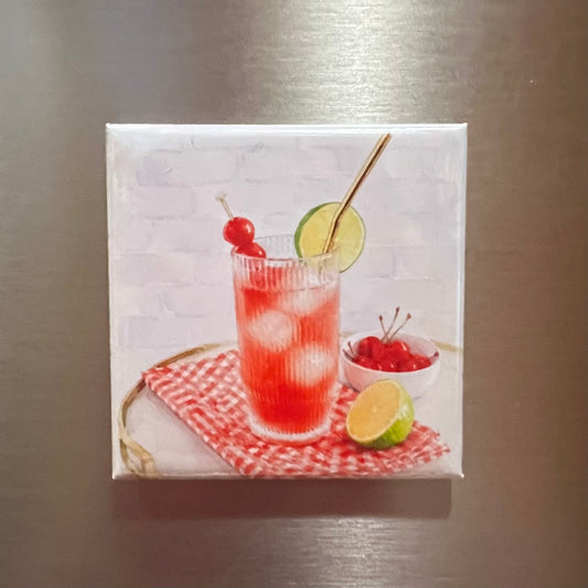 Cherry Lime Shirley Temple Magnet