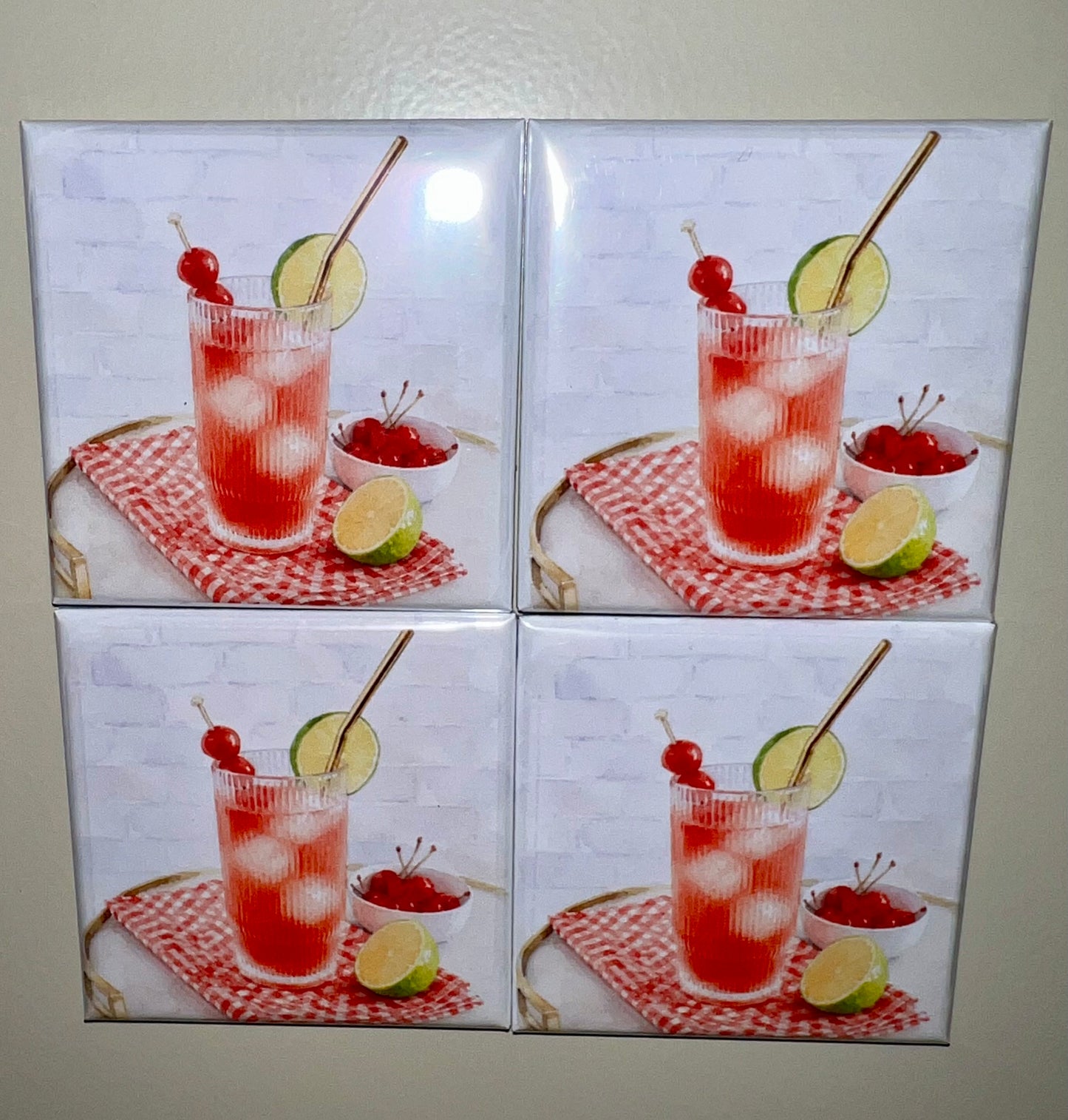 Cherry Lime Shirley Temple Magnet